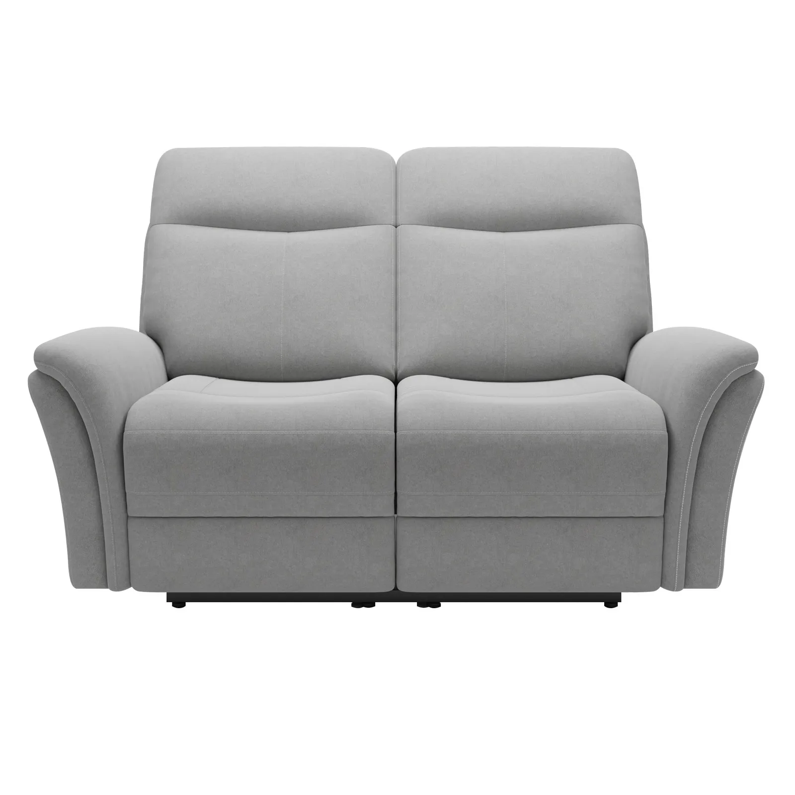 Monte Chenille Reclining 2 Seater Sofa Light Grey