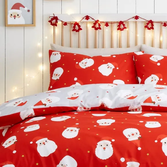 Happy Santa Duvet Cover & Pillowcase Set 2