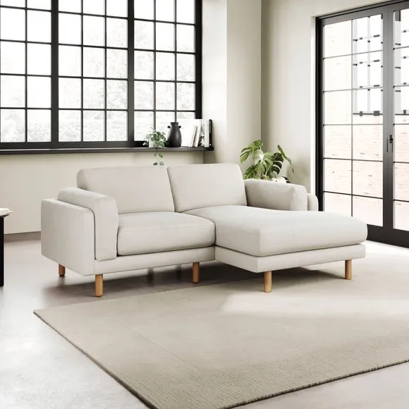 Newton Chenille Soft Texture Corner Chaise Sofa 1