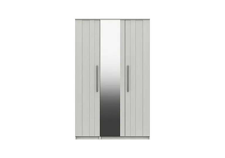 Victoria 3 Door Wardrobe with Mirror - White