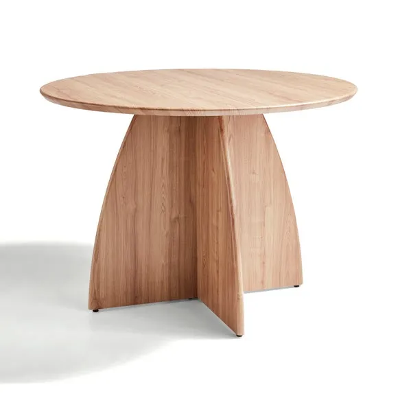 Effy 4 Seater Round Dining Table, Wood Effect 4