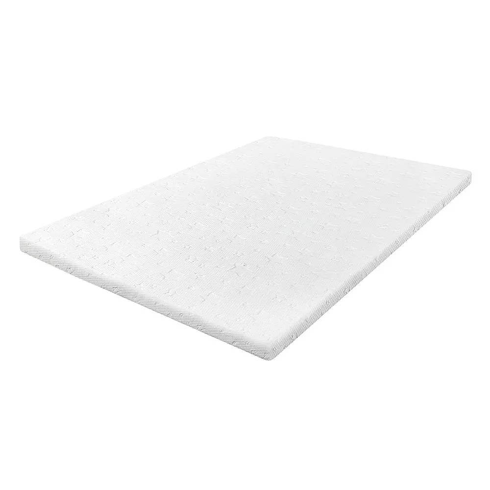 Nordara 5cm 2-Layer Bamboo Cooling Memory Foam Mattress Topper Single in White