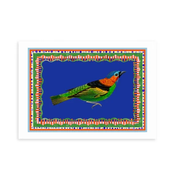East End Prints Birdframe Tanager Print 2