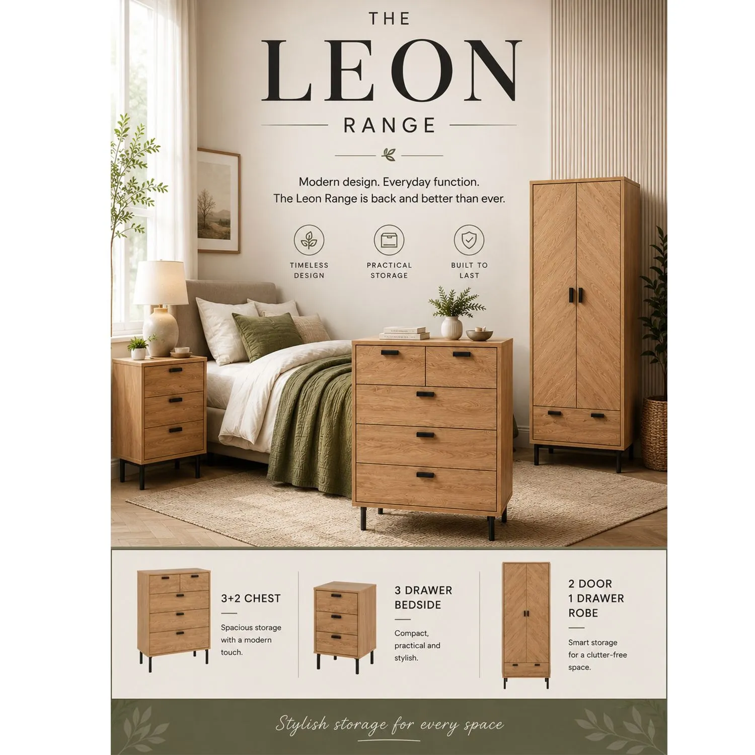 Seconique Leon 2 Door TV Unit in Natural 6
