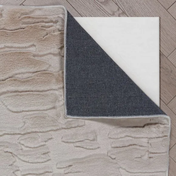 Adina Faux Fur Abstract Luxe Rug 3
