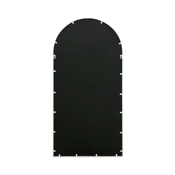 Typis Arched White Floral Wall Mirror 3