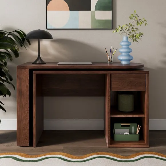 Malik Double Swivel Storage Desk 1