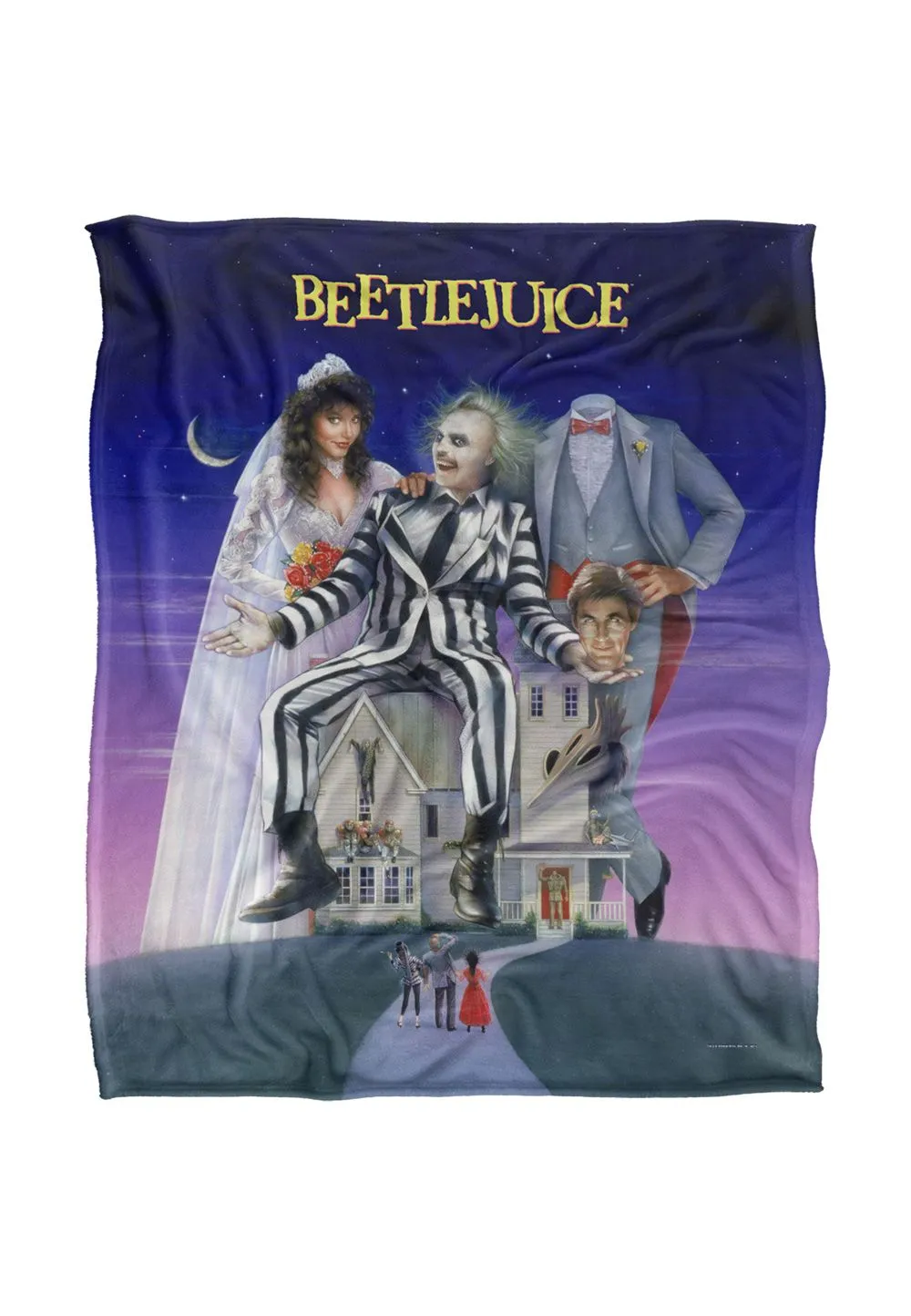 Beetlejuice Poster Silky Touch Super Soft Throw Blanket 152 X 127 cm in White