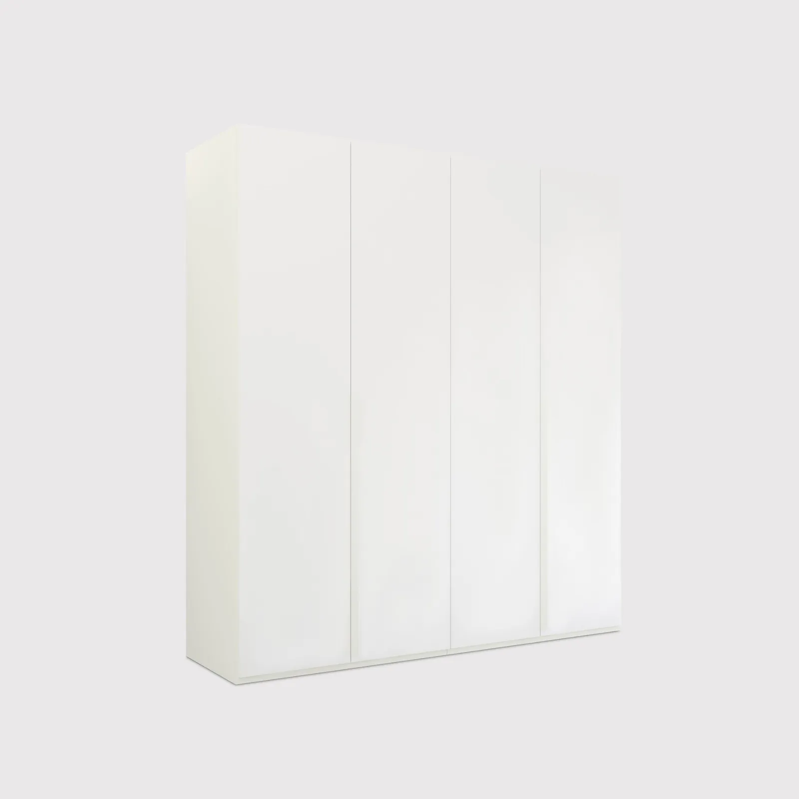 Frans 4 Door Wardrobe 201Cm, White Wood | Barker & Stonehouse 2