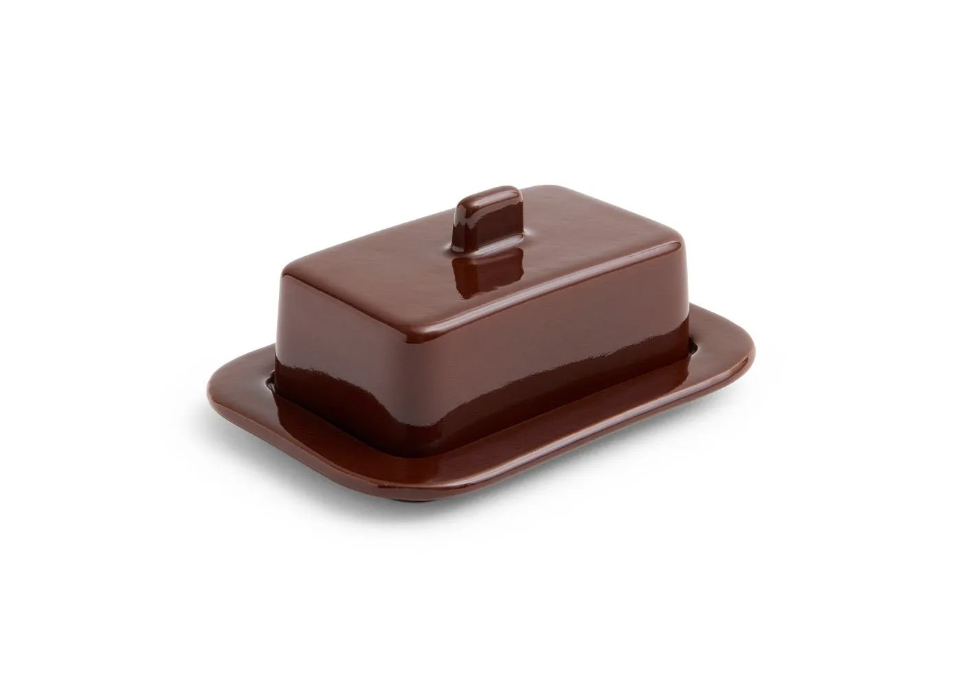 HAY Barro Butter Dish Burgundy