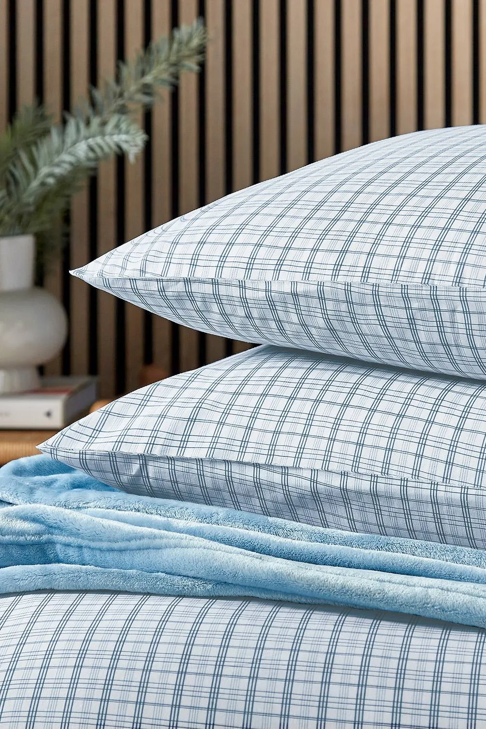 Helena Springfield 'Tranquil Check' Duvet Cover Set in Blue 5
