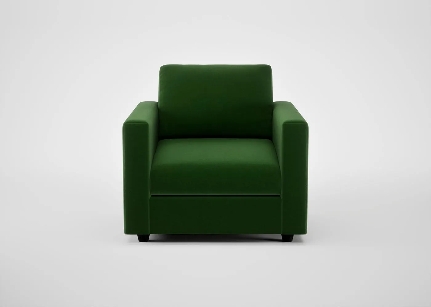 Heal's Nimbus II Armchair Smart Velvet Forest Black Feet 1