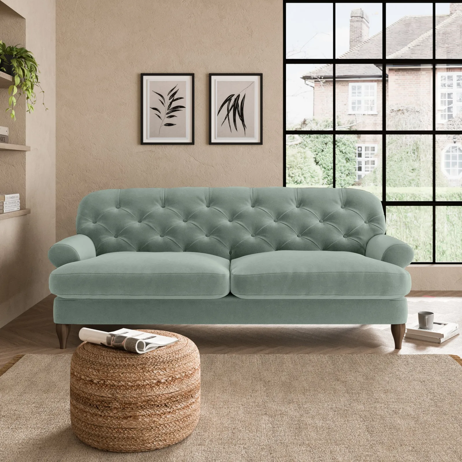 Canterbury Luxury Velvet 3 Seater Sofa Luxury Velvet Lilypad