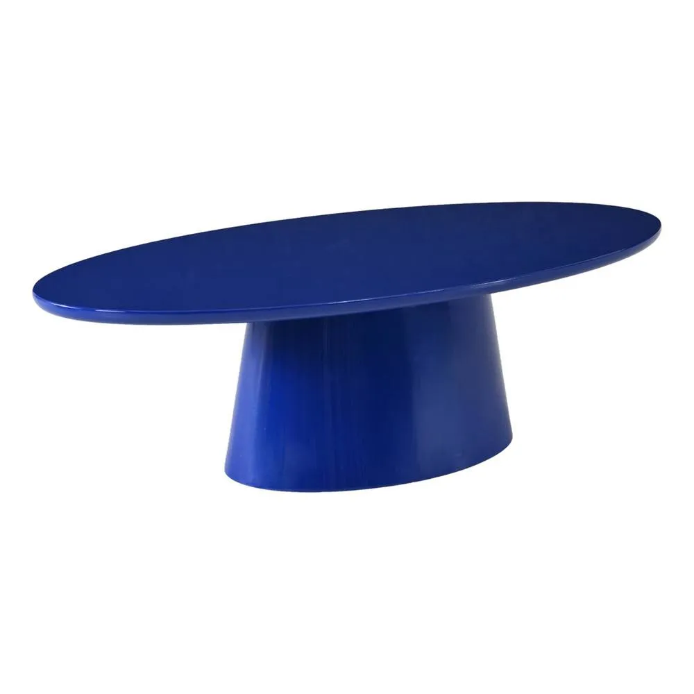 sweeek Oval coffee table with glossy finish in Blue 2