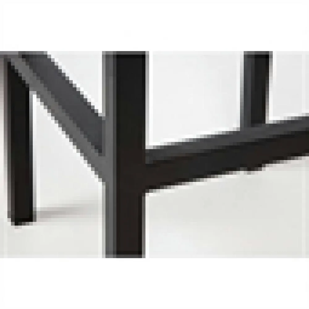 netfurniture Juneau Fixed Height Bar Stool Price Per Pair Black Steel & Acacia Wood 6
