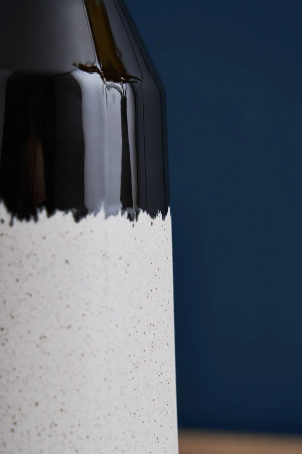 BHS Bottle Shape Ceramic Vase in Black 3