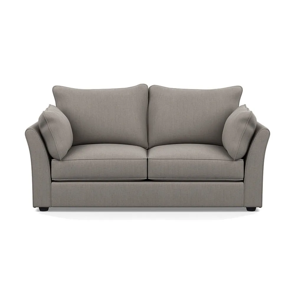 Heal's Tailor 3 Seater Sofa Broadweave Pebble Black Feet 1