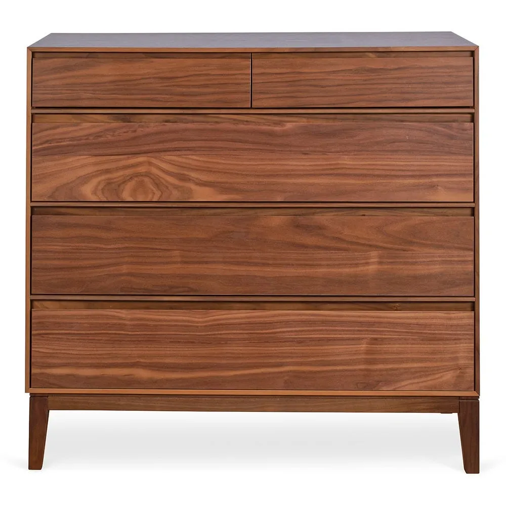 Heal's Lars 5 Drawer Chest Walnut 2