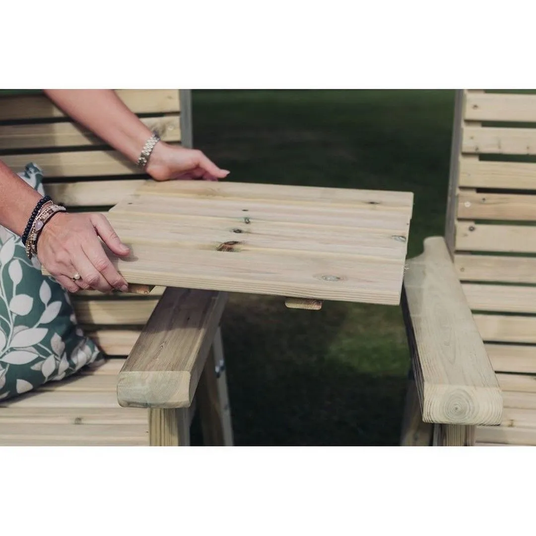Churnet Valley Garden Furniture Ltd Straight Tray For Connecting Companion Set - Timber - NB Tray only in Brown 3