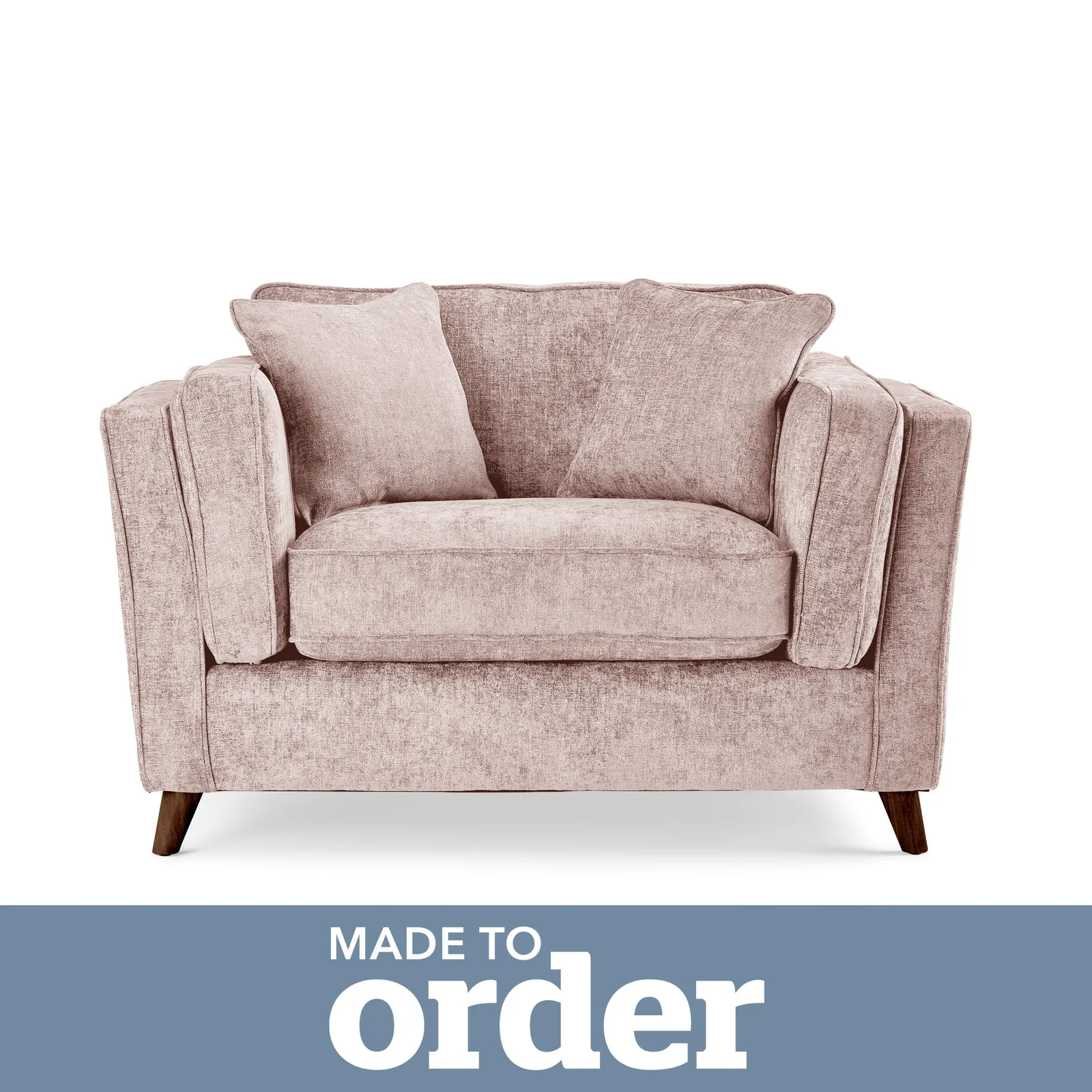 Arabella Snuggle Chair Luxury Chenille Rose