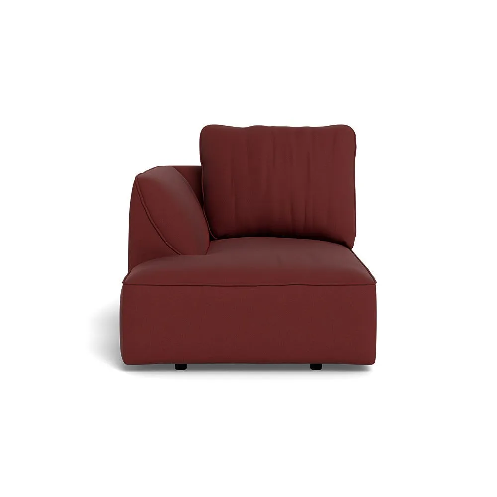 Heal's Morven Left Hand Facing Chaise Unit Capelo Linen-Cotton Etruscan Red 1