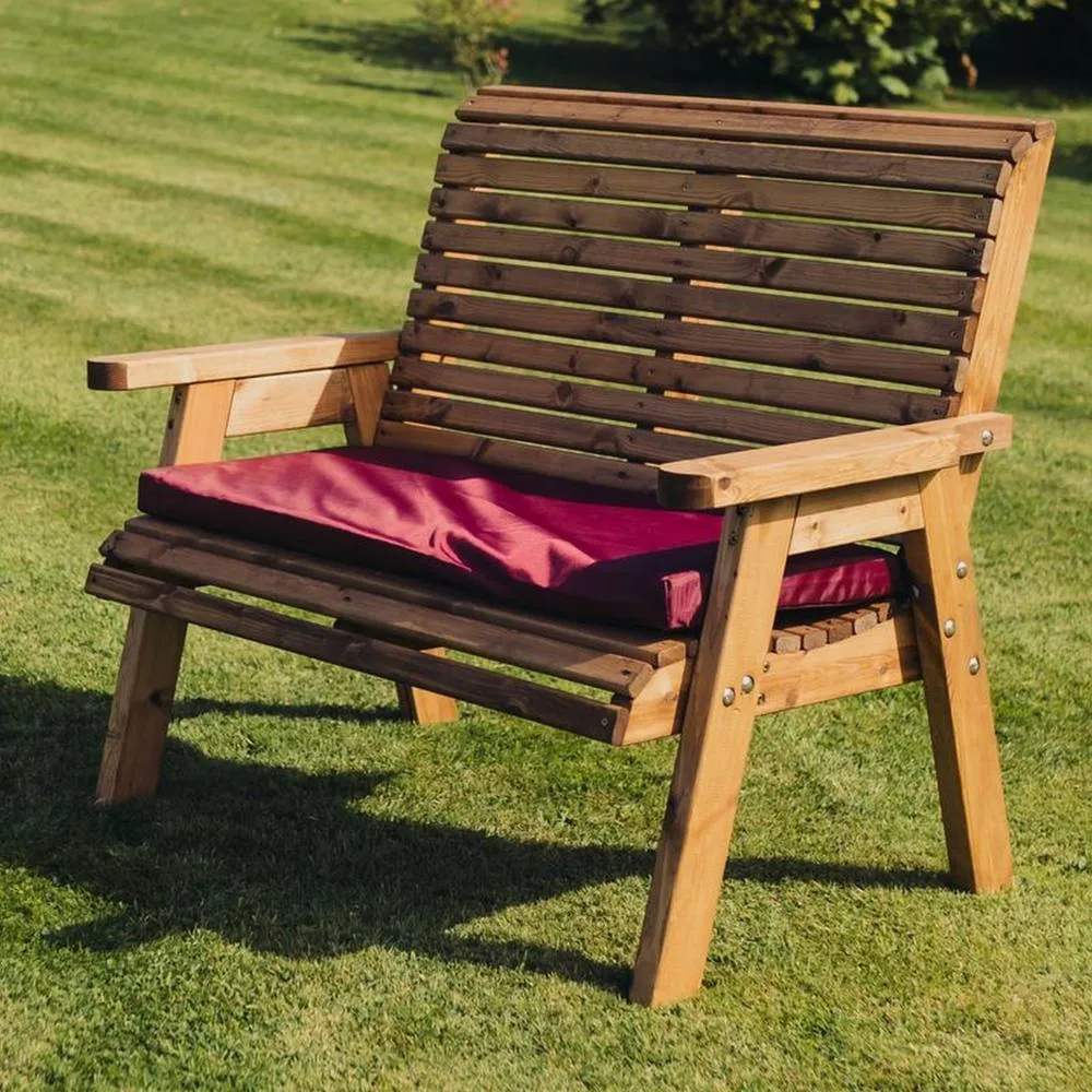 Churnet Valley Garden Furniture Ltd Waterproof Double Cushion Only - L42 X W100 X H6 cm - Assembled - Wine 2