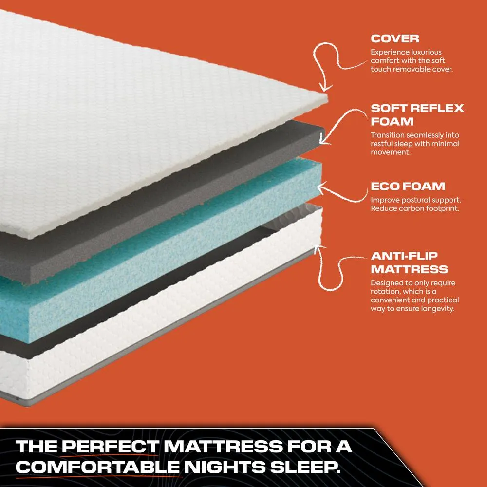X Rocker Cool Max Foam Firm Hypoallergenic Mattress for Beds in White 5