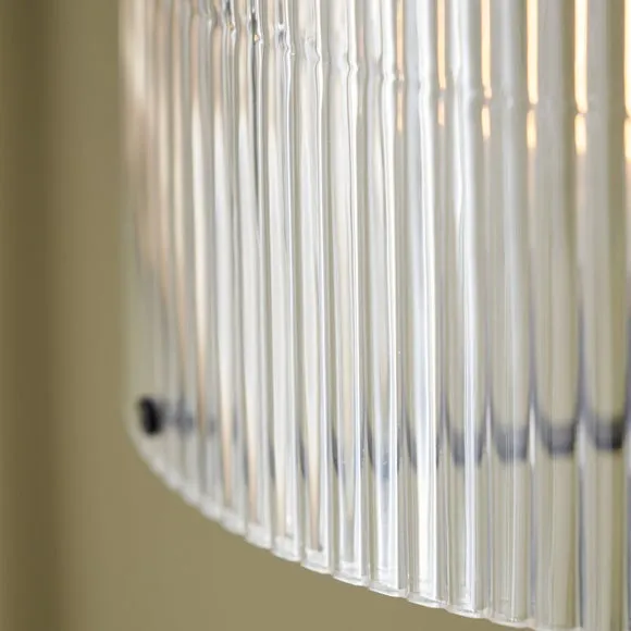 Pacific Lifestyle Clara Ribbed Glass Metal Round Floor Lamp 2