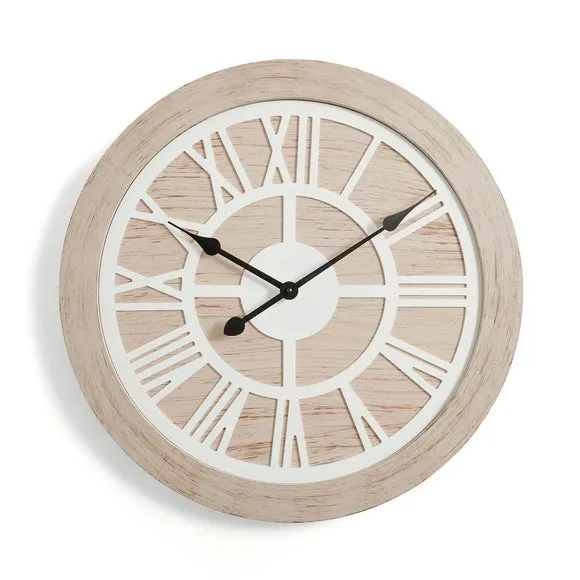 Washed Wood Effect Wall Clock 3