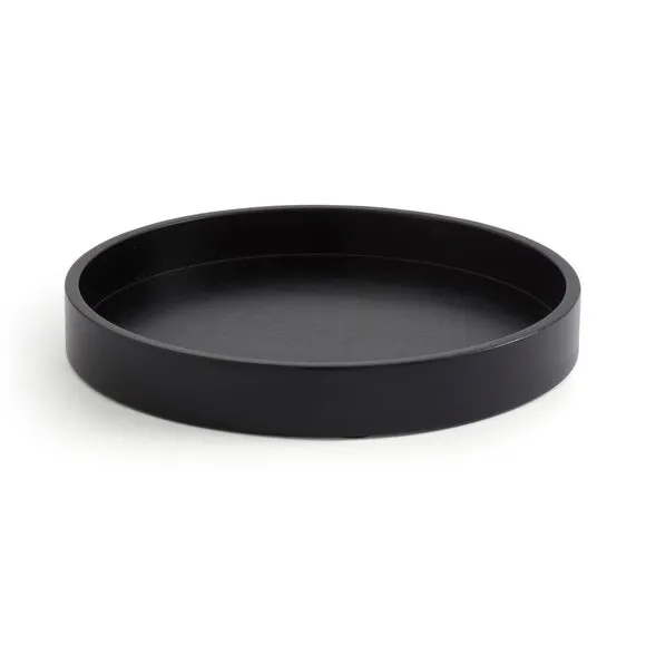 Black Mango Wood Round Tray 3
