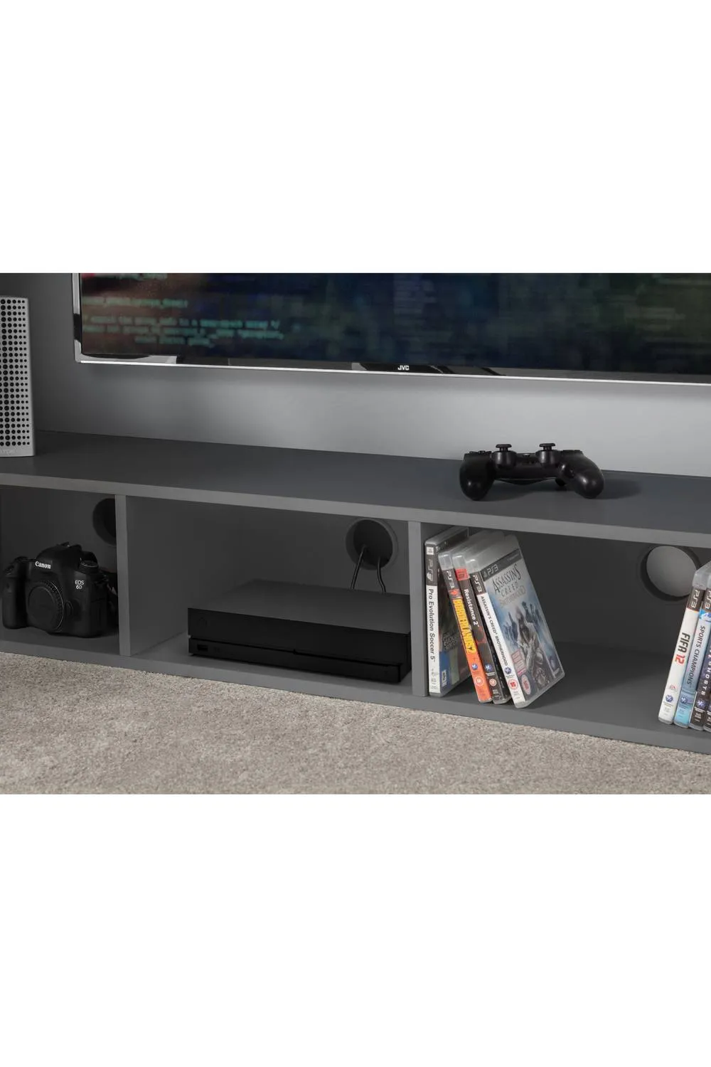 Julian Bowen Nebula Gaming Highsleeper Loft Bed with Desk in Dark Grey 5