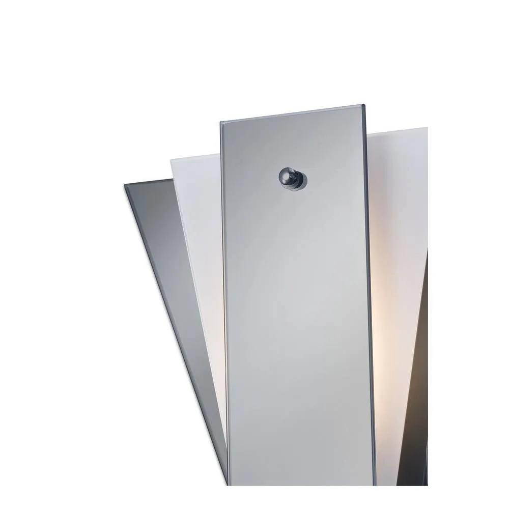 Netlighting Atlantis 3 Layer Flush Flush Wall Lamp E27 Smoked Mirror Frosted in Grey 4