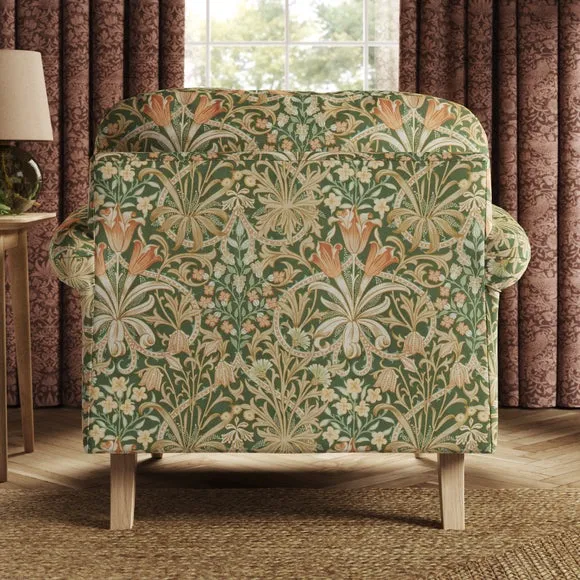 Jolene William Morris Woodland Weeds Print Velvet Snuggle Chair 3