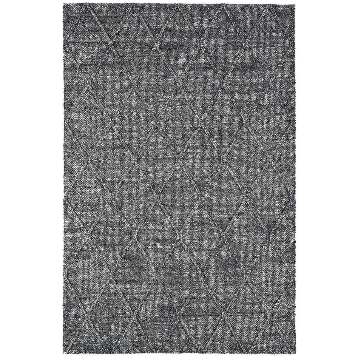 Coast Diamond Hand Woven Rug, Charcoal