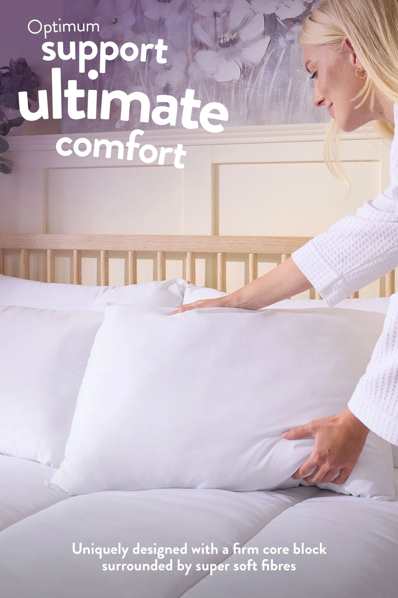 Slumberdown Chilly Nights 15 Tog Winter Duvet With 2 Super Support Pillows in White 3