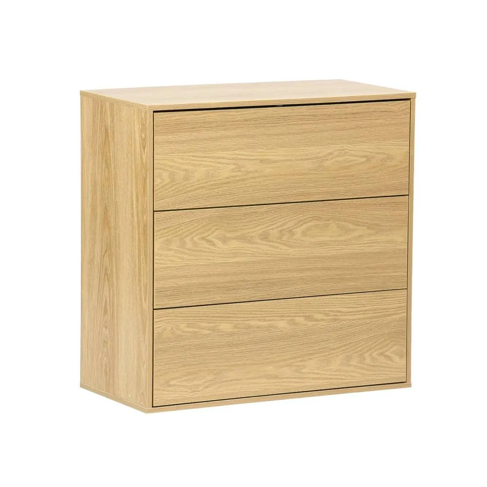 sweeek Wooden storage unit, 3 drawers in Brown 2