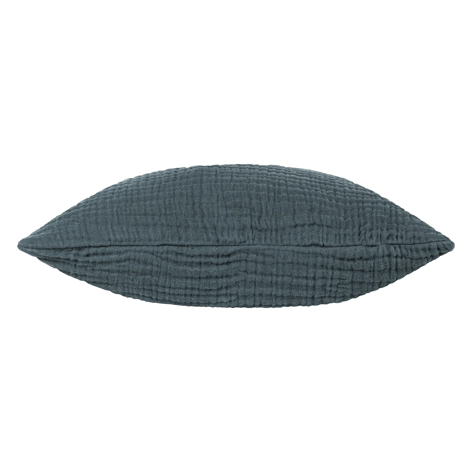 Yard Lark Muslin 100% Cotton Plain Cushion in Dark Blue 3