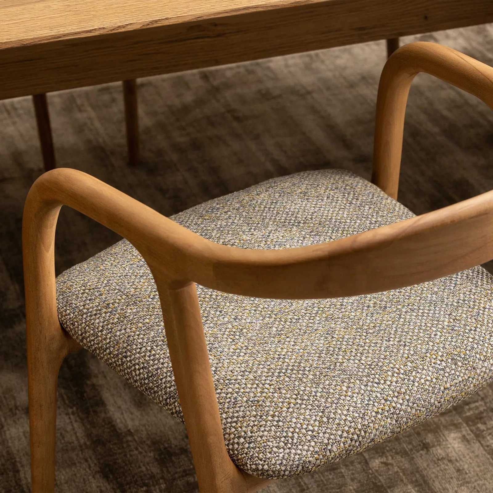 Pure Furniture Nelda Dining Chair With Arms With Tapered Legs, Wood | Barker & Stonehouse 6