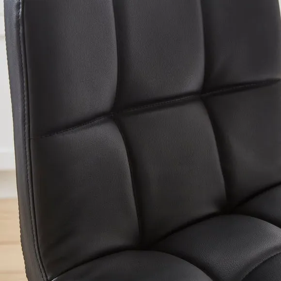 Jasmine Adjustable Height Swivel Bar Stool, Faux Leather 3