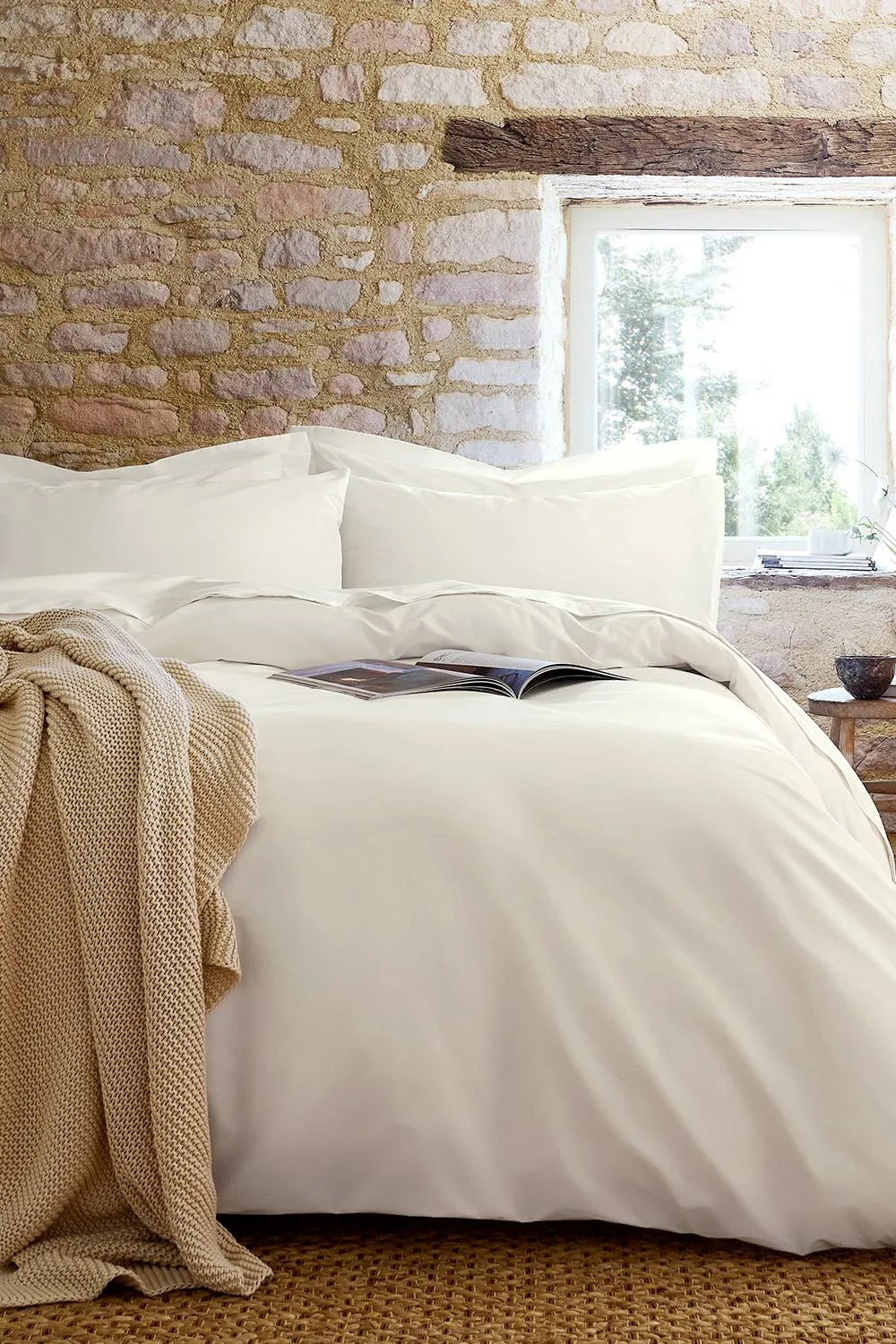 CHRISTY Pure Cotton Percale Duvet Cover Sets in Ivory 1