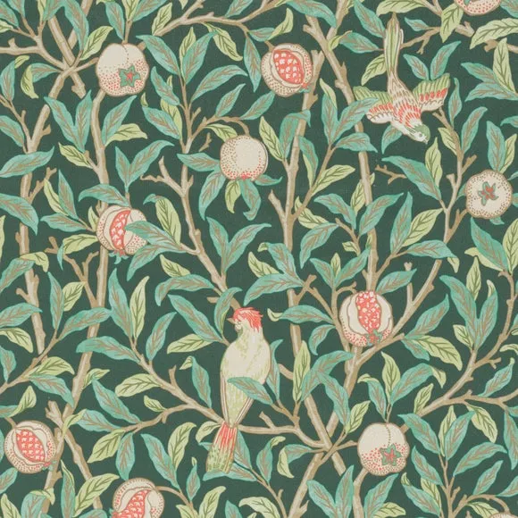 Jolene William Morris Bird & Pomegranate Print Velvet 3 Seater Sofa 6