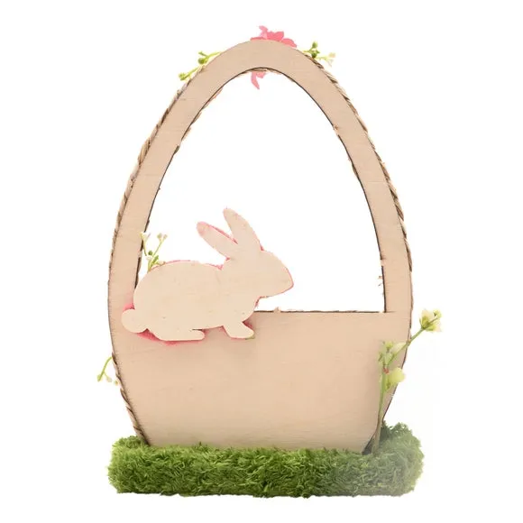 Eggstraordinary Gift Co. Easter Bunny in Flower Basket Decoration 4