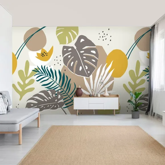 Tropical Abstract Wall Mural 2