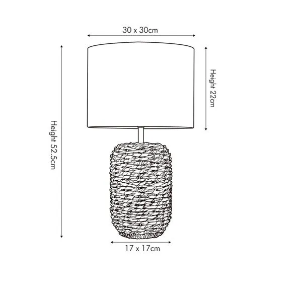Acer Natural Woven Table Lamp 6