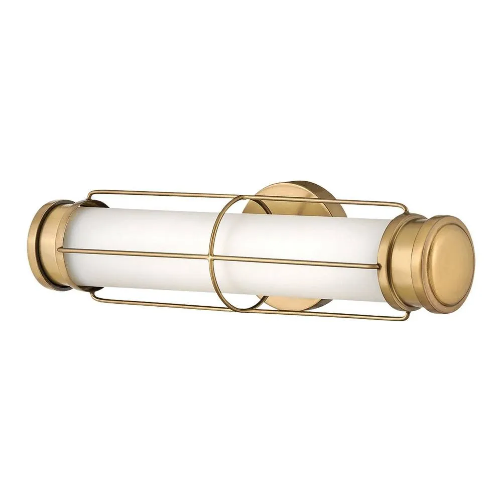 Netlighting Saylor Small Integrated LED Wall Light Heritage Brass 3000K IP44 in Gold 6