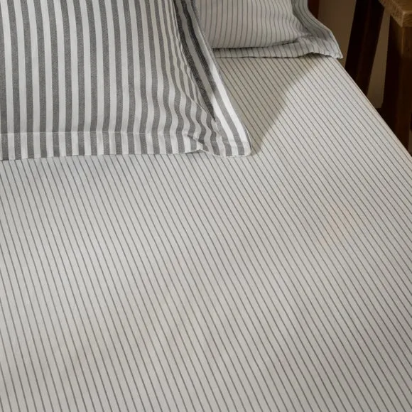 Hebden Narrow Stripe 100% Cotton Fitted Sheet 1