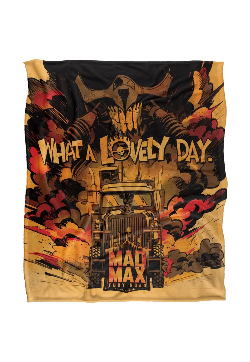 Warner Bros. Mad Max What A Lovely Day Silky Touch Super Soft Throw Blanket 152 X 127 cm in White