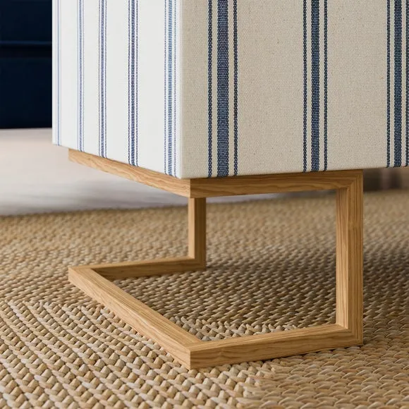 Holland Folkstone Stripe Tray Table Ottoman 5