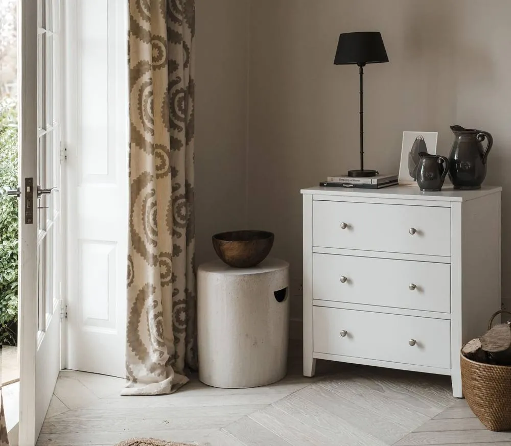 Statement Furniture Brooklyn 3 Drawer Chest of Drawers in White 2