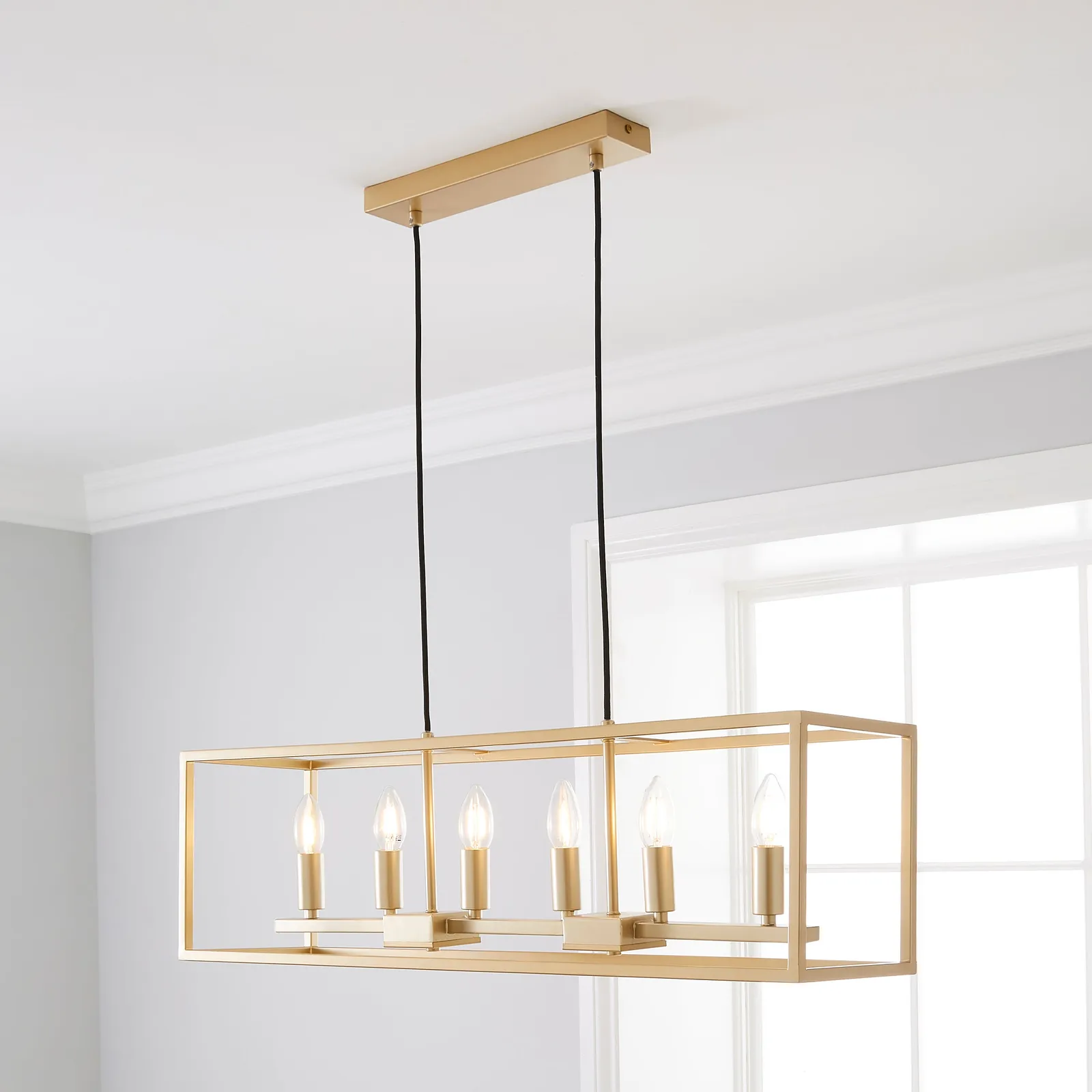 Madrid 6 Light Ceiling Fitting Gold